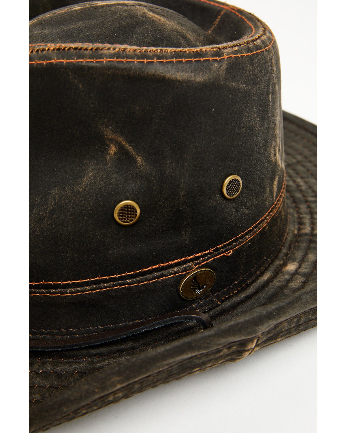 Image #2 - Cody James Men's Weathered Cotton Work Sun Hat, Brown, hi-res