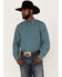Cinch Men's Modern Fit Medallion Geo Print Long Sleeve Button-Down Western Shirt , Teal, hi-res