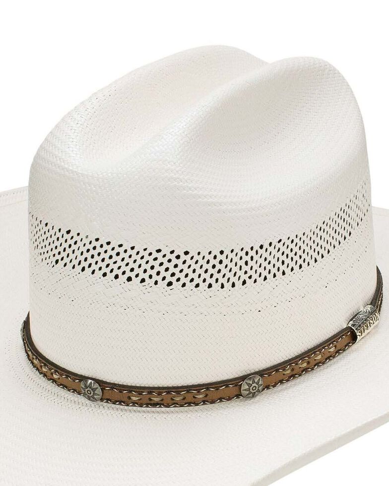 Stetson Natural 10X Woodburn Western Shantung Straw Hat , Natural, hi-res