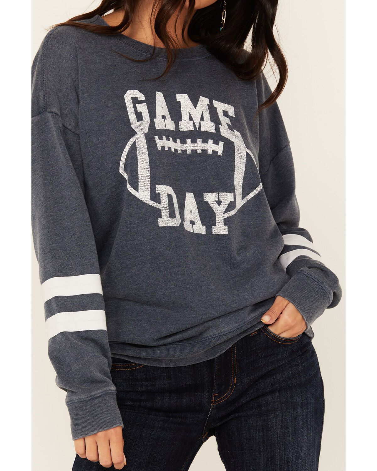 Image #3 - Blended Women's Game Day Graphic Sweatshirt, Blue, hi-res