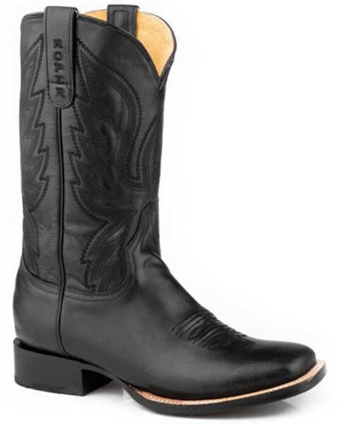 Roper Women's Midnight Western Boots - Broad Square Toe , Black, hi-res