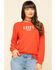 Image #1 - Levi’s Women's Logo Relaxed Crewneck Sweatshirt, Red, hi-res