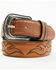 Image #1 - Cody James Men's Cade Stitched Leather Belt, Chestnut, hi-res