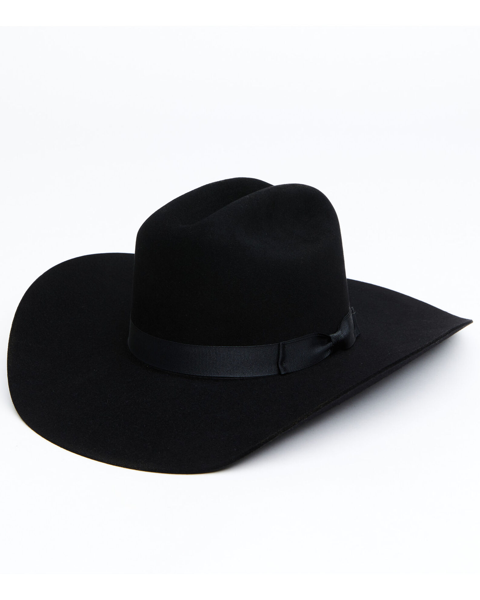 Serratelli Men s 6X Cattleman Black Fur Felt Western Hat