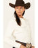Image #2 - Shyanne Women's Maplewood Long Sleeve Pearl Snap Corduroy Shirt, Cream, hi-res