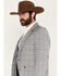 Image #2 - Circle S Men's Carson City Plaid Print Button-Down Sportcoat, Light Grey, hi-res