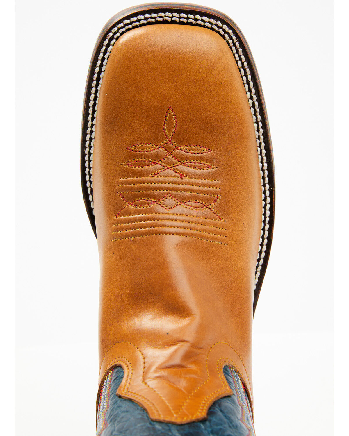 Image #6 - Hondo Boots Men's Crazy Horse Western Boots - Broad Square Toe, Tan, hi-res