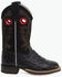Image #2 - Old West Little Boys' Faux Alligator Western Boots - Broad Square Toe, Black, hi-res