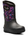 Image #1 - Bogs Girls' Neon Neon Unicorn Waterproof Boots - Round Toe, Black, hi-res