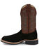Image #3 - Justin Men's Alamo Roughout Western Boots - Broad Square Toe , Black, hi-res