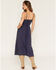 Image #4 - Angie Women's Acid Washed Eyelet Sleeveless Midi Dress, Blue, hi-res