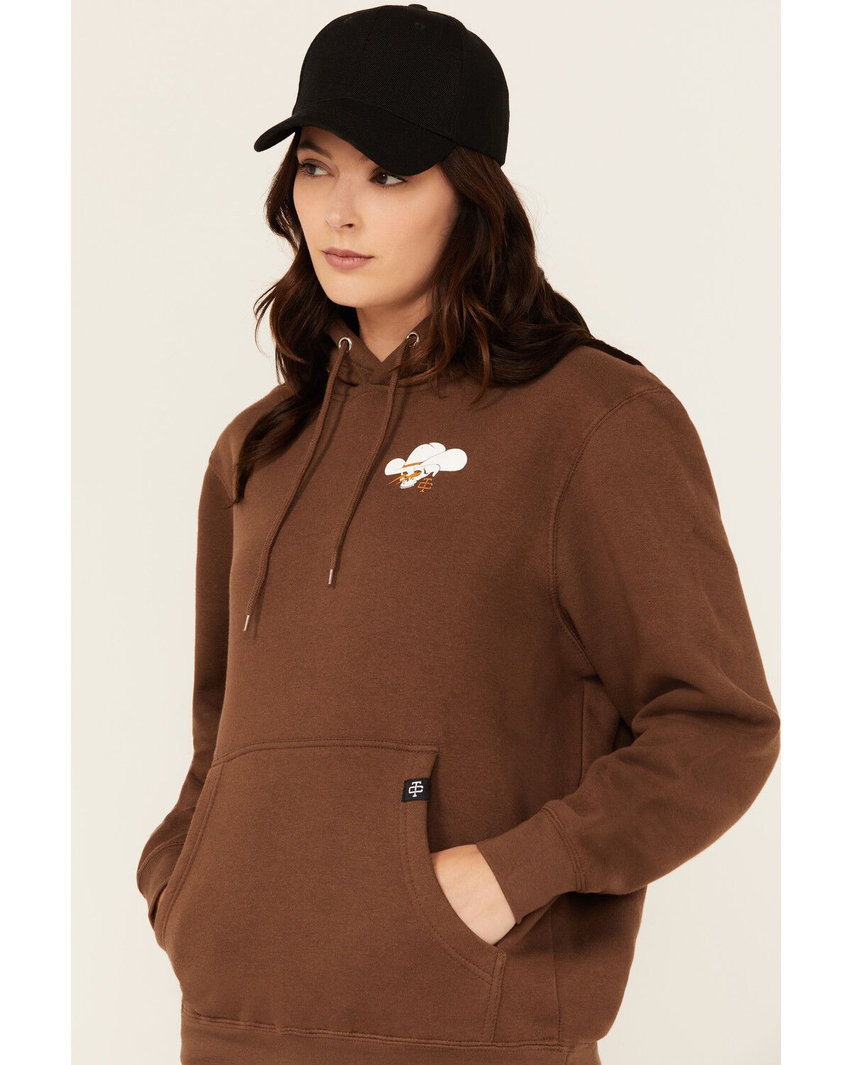 Image #2 - Troll Co Women's Savage Hoodie, Chestnut, hi-res