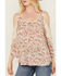 Image #3 - Wild Moss Women's Floral Print Cold Shoulder Top, Ivory, hi-res