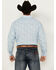 Image #4 - Panhandle Men's Paisley Print Long Sleeve Pearl Snap Western Shirt, Light Blue, hi-res