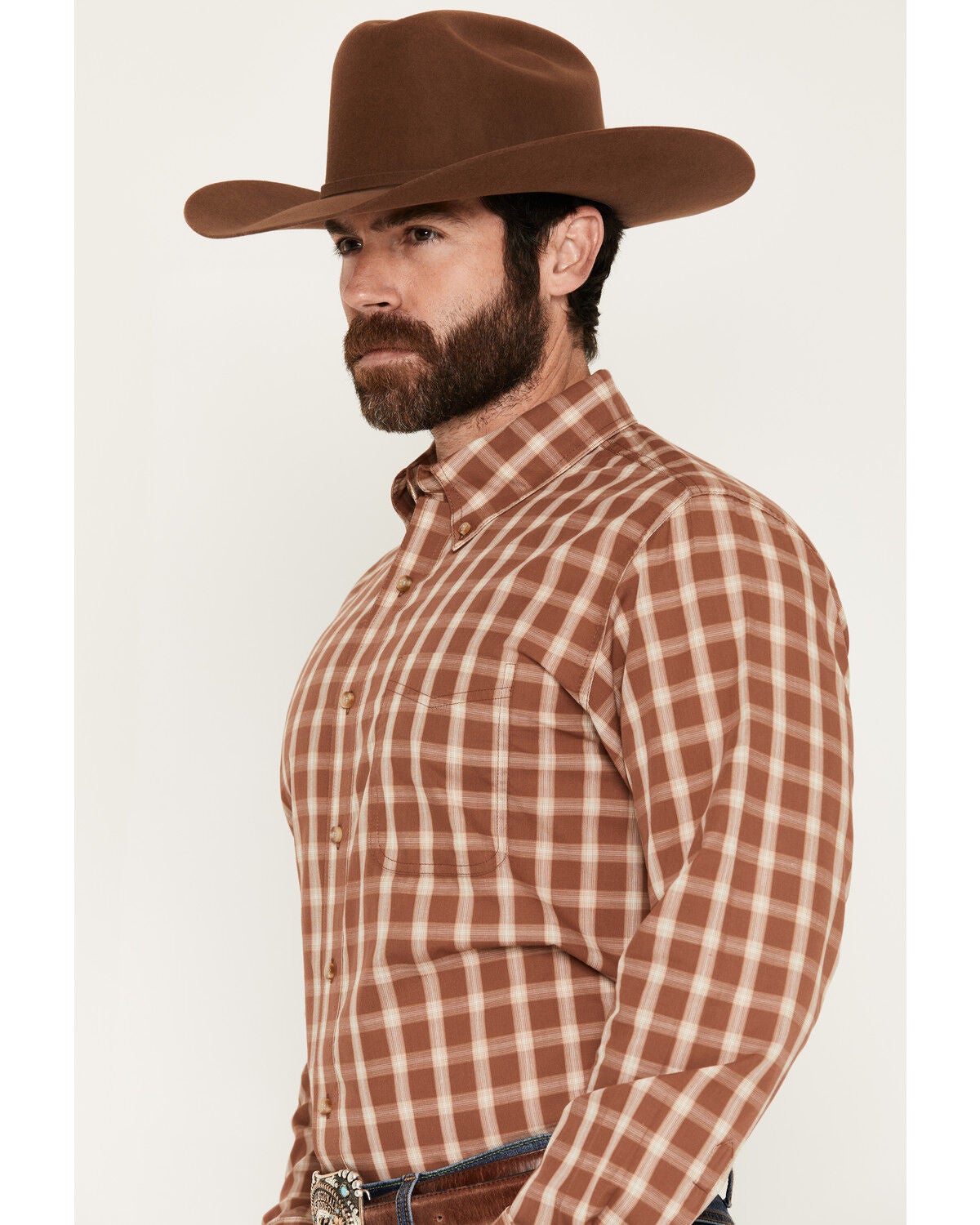 Image #7 - Wrangler Riata Men's Assorted Plaid Print Long Sleeve Button-Down Western Shirt, Multi, hi-res