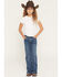 Image #1 - Rock & Roll Denim Girls' Medium Wash Trouser Stretch Denim Jeans, Medium Wash, hi-res