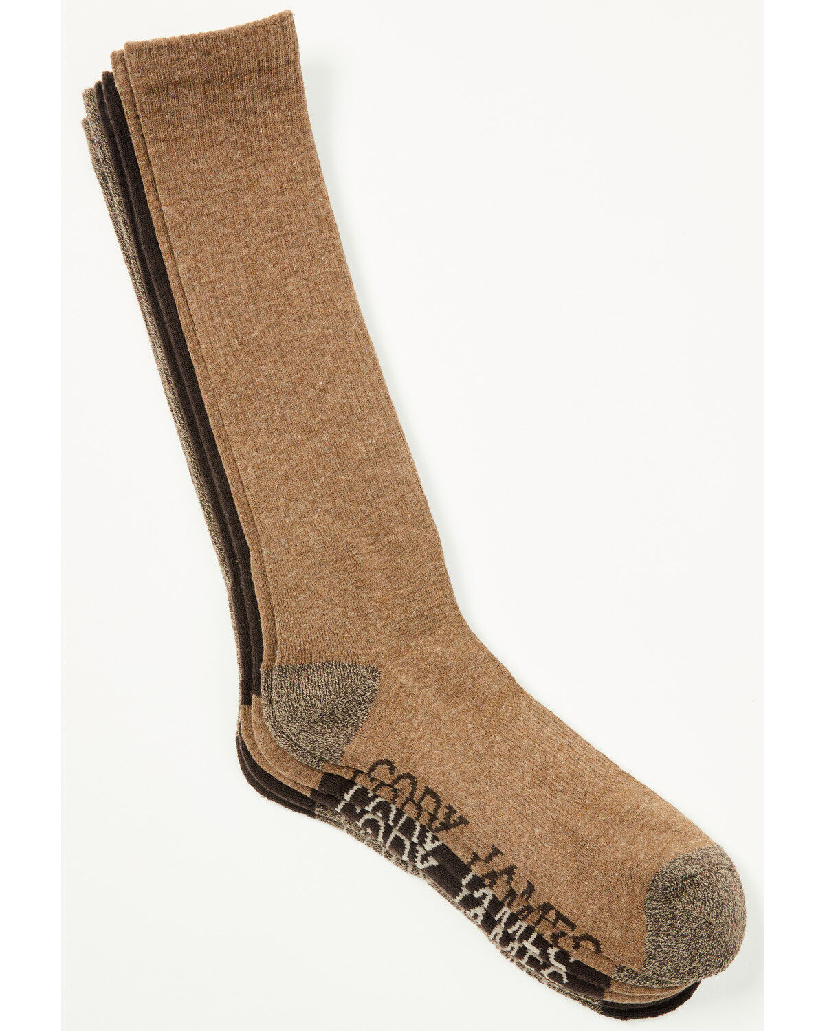 Image #2 - Cody James Men's Basic Crew Socks - 3 Pack, Brown, hi-res