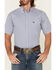 Image #3 - Cowboy Hardware Men's Two Tone Geo Print Short Sleeve Button Down Western Shirt , Turquoise, hi-res