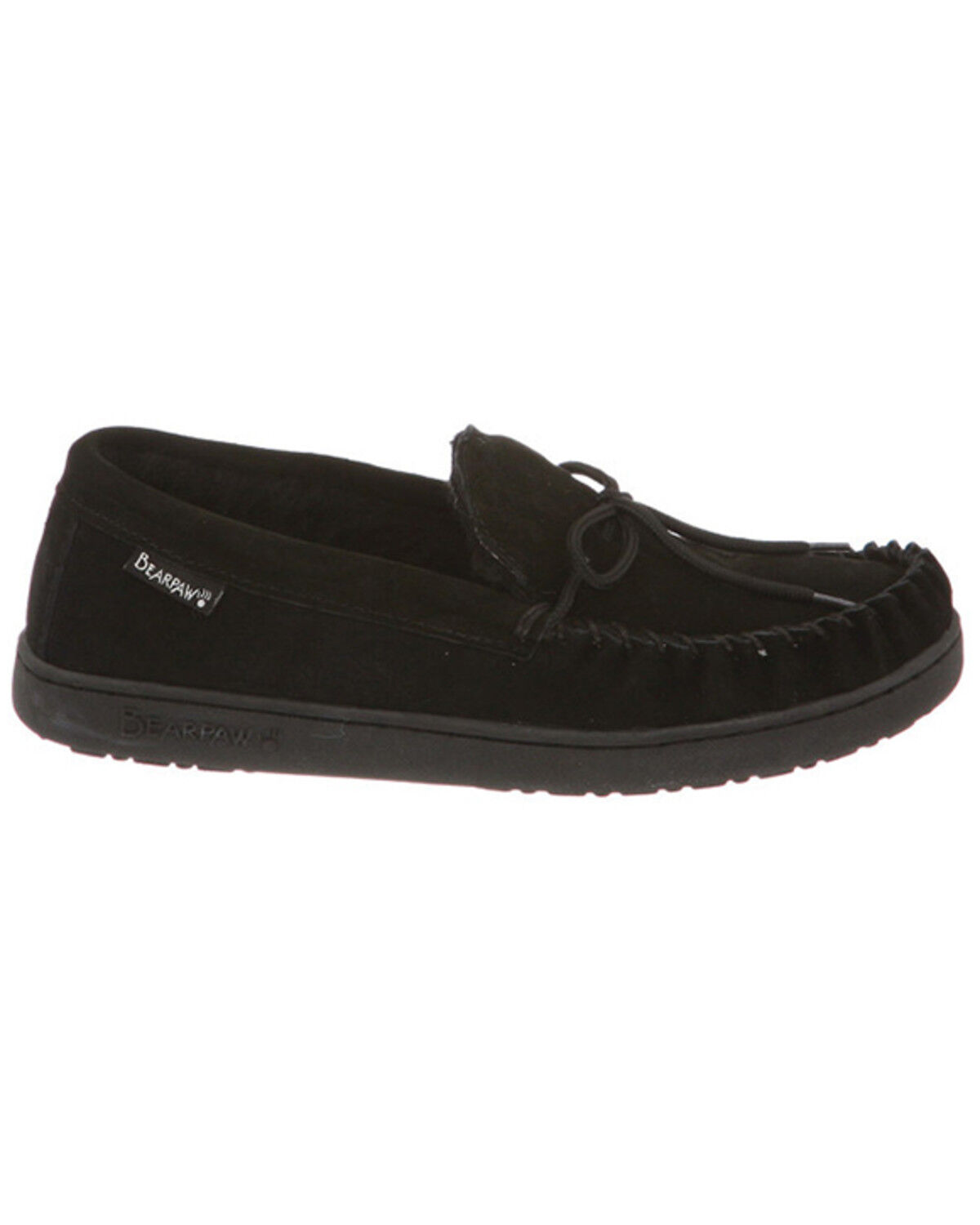 Image #2 - Bearpaw Men's Moc II Slip-On Moccasins, Black, hi-res