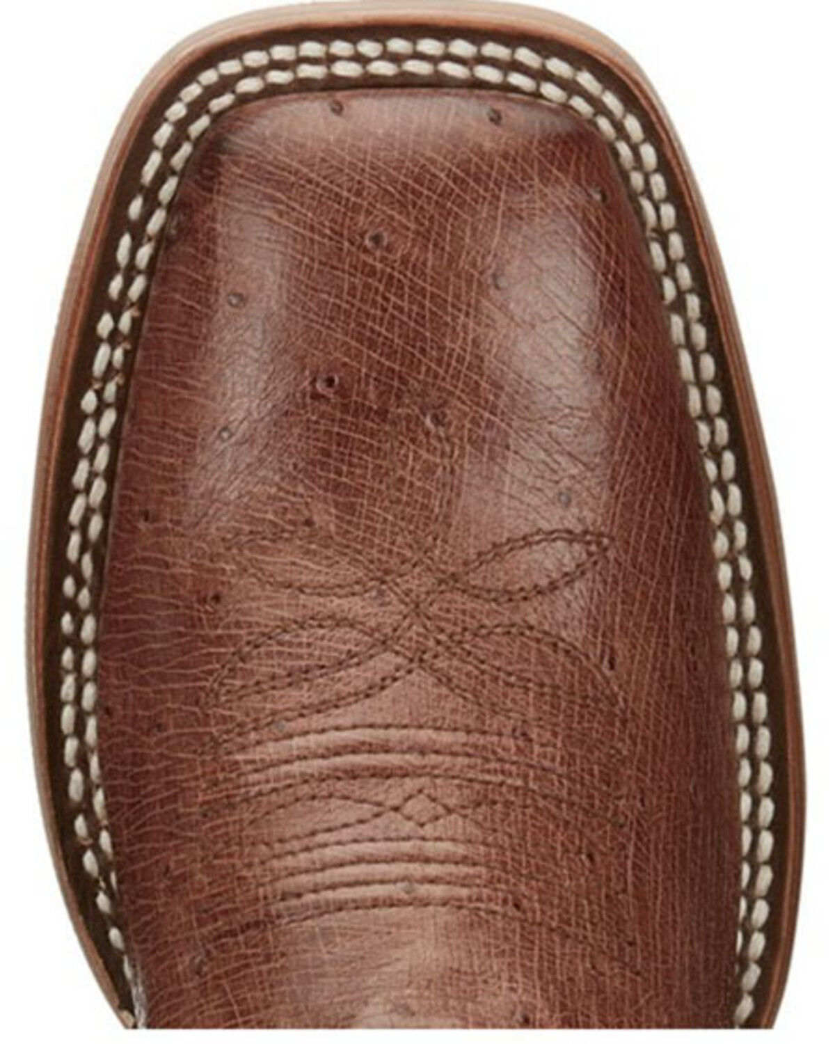 Image #5 - Justin Boots Women's Smooth Ostrich Western Boots - Broad Square Toe, Brown, hi-res