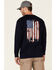 Image #4 - Wrangler FR Men's Flag Back Graphic Long Sleeve Work T-Shirt - Big, Navy, hi-res