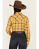 Wrangler Women's Plaid Print Long Sleeve Snap Western Shirt, Mustard, hi-res
