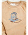 Image #3 - Angel Dear Toddler Boys' Cowboy Boots Velour Pullover Sweatshirt, Brown, hi-res