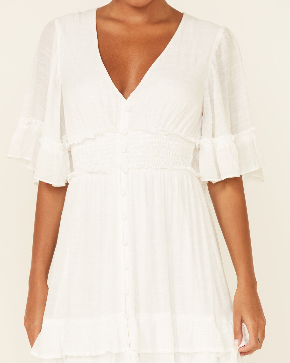 Image #3 - Flying Tomato Women's White Ruffle Tiered Maxi Dress, , hi-res