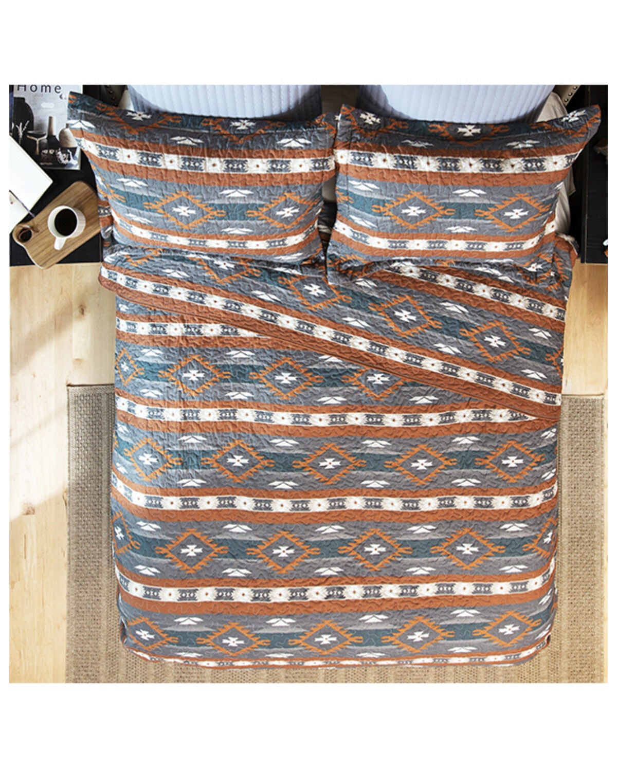 Image #2 - Carstens Home Wrangler Checotah King Quilt Set - 3 Piece, Multi, hi-res