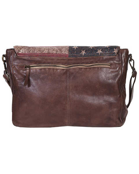 Scully Patriotic Brown Leather Crossbody, Brown, hi-res