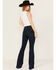 Image #3 - Rock & Roll Denim Women's Dark Wash High Rise Flare Stretch Denim Jeans, Dark Wash, hi-res