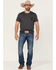 Wrangler Men's Heathered Yellowstone Dutton Ranch Graphic T-Shirt , Charcoal, hi-res