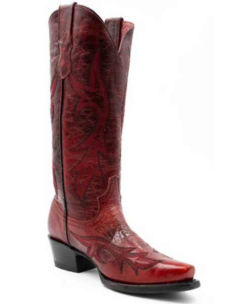 Ferrini Women's Scarlett Western Boots - Snip Toe , Red, hi-res