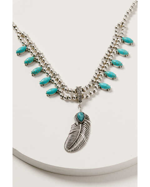 Image #1 - Shyanne Women's Wild Soul Feather Tassel Necklace, Silver, hi-res