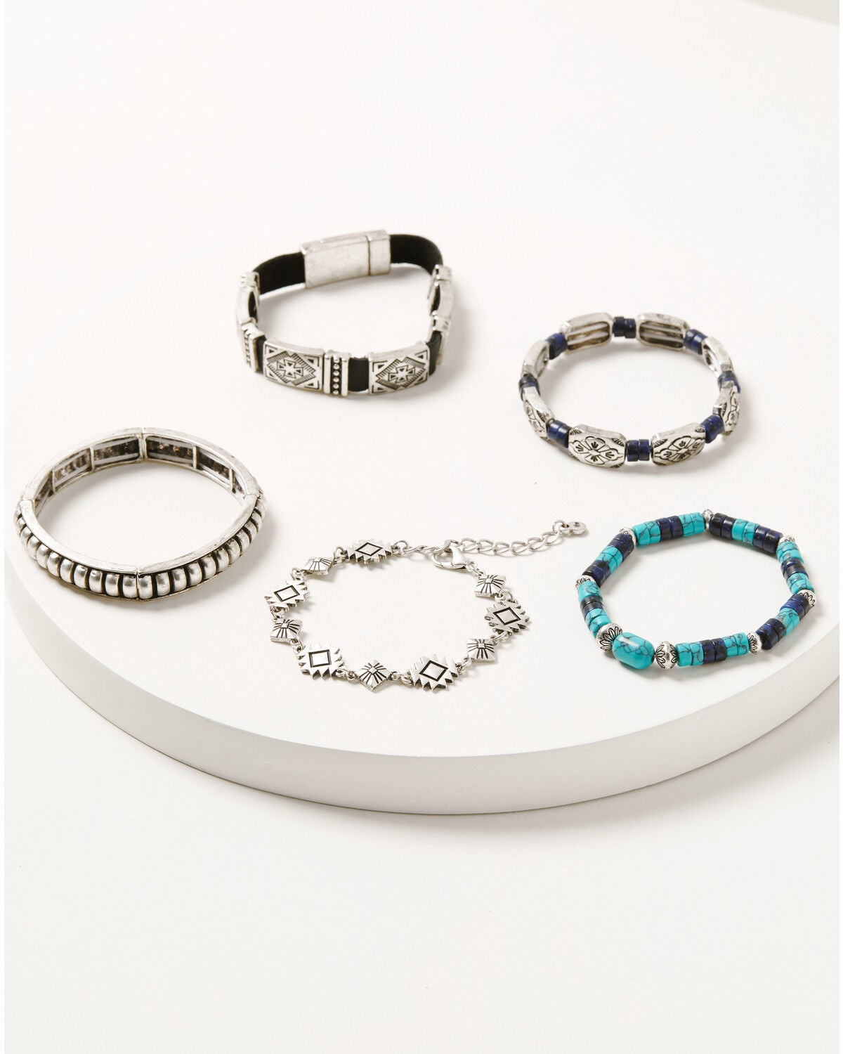 Image #1 - Idyllwind Women's Delta Stretch Bracelet Set - 5 Piece, Silver, hi-res