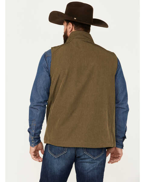 Image #4 - Justin Men's Austin Softshell Vest, Olive, hi-res