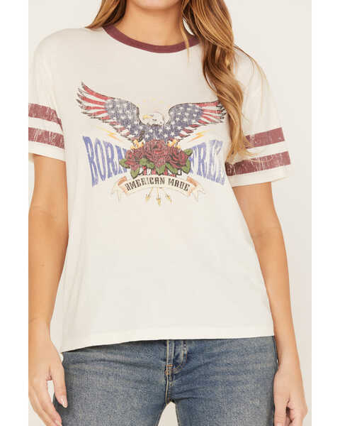 Image #3 - White Crow Women's American Made Football Short Sleeve Graphic Tee, White, hi-res