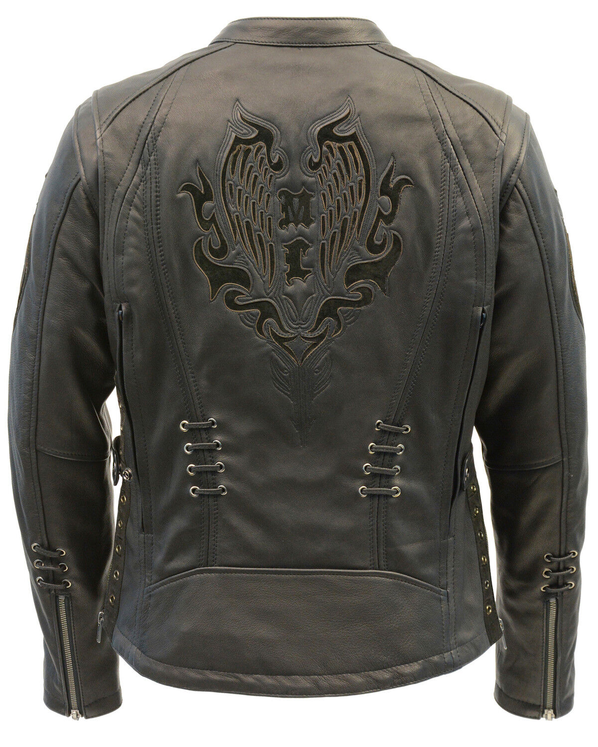 Image #3 - Milwaukee Leather Women's Lightweight Scuba Racer Leather Jacket, Black, hi-res