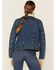 Wrangler Women's Sherpa-lined Denim Trucker Jacket, Blue, hi-res