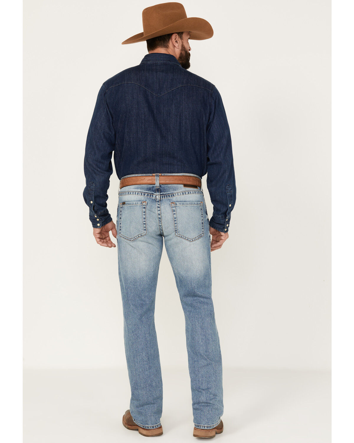 Image #3 - Ariat Men's M4 Relaxed Madera Straight Stretch Denim Jeans - Big, Blue, hi-res