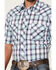 Roper Men's Classic Large Plaid Short Sleeve Pearl Snap Western Shirt , Blue, hi-res