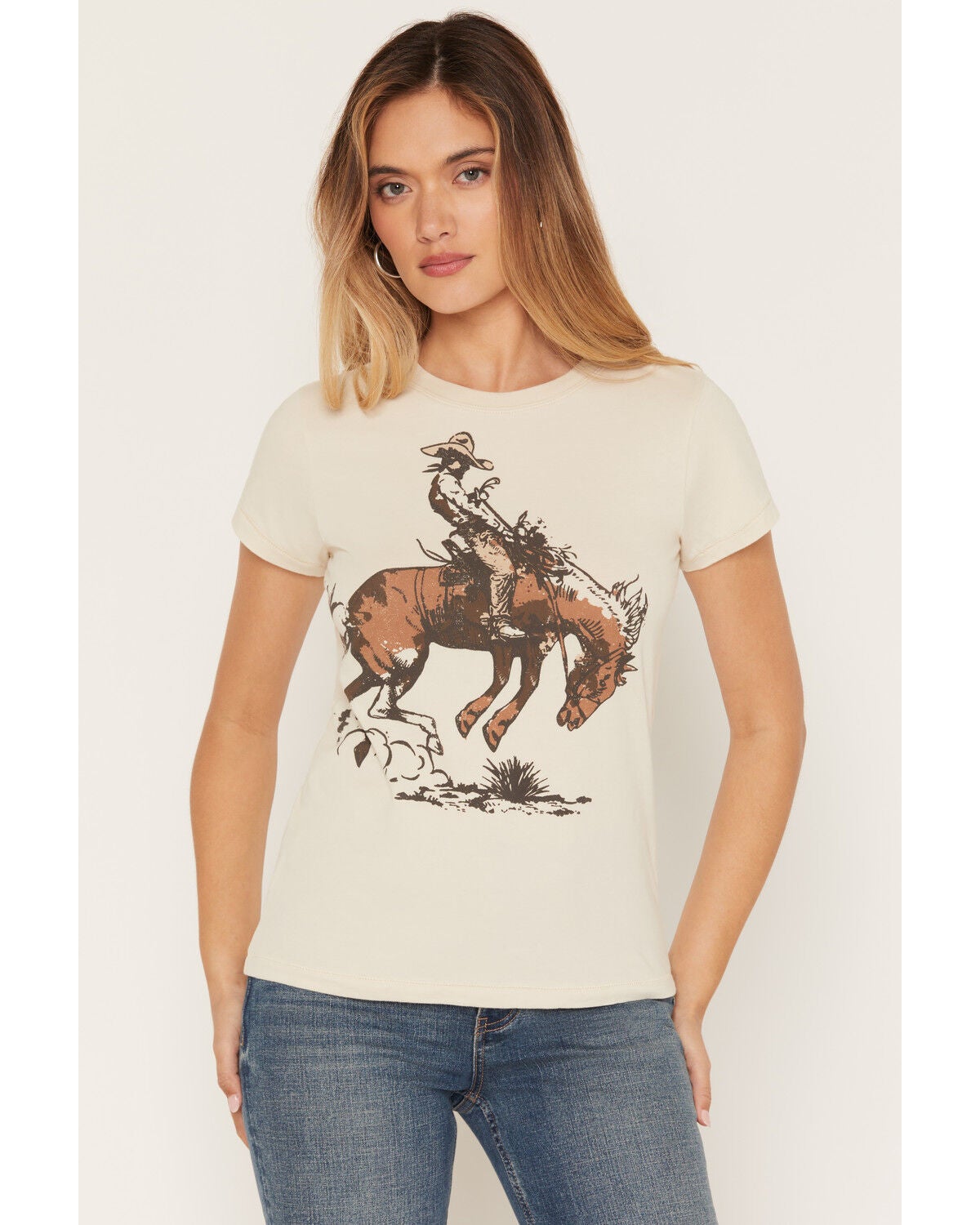 Shyanne Women's Remi Short Sleeve Graphic Tee, Natural, hi-res