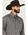 Image #2 - Wrangler Men's Micro Geo Print Long Sleeve Button-Down Western Shirt, Black, hi-res