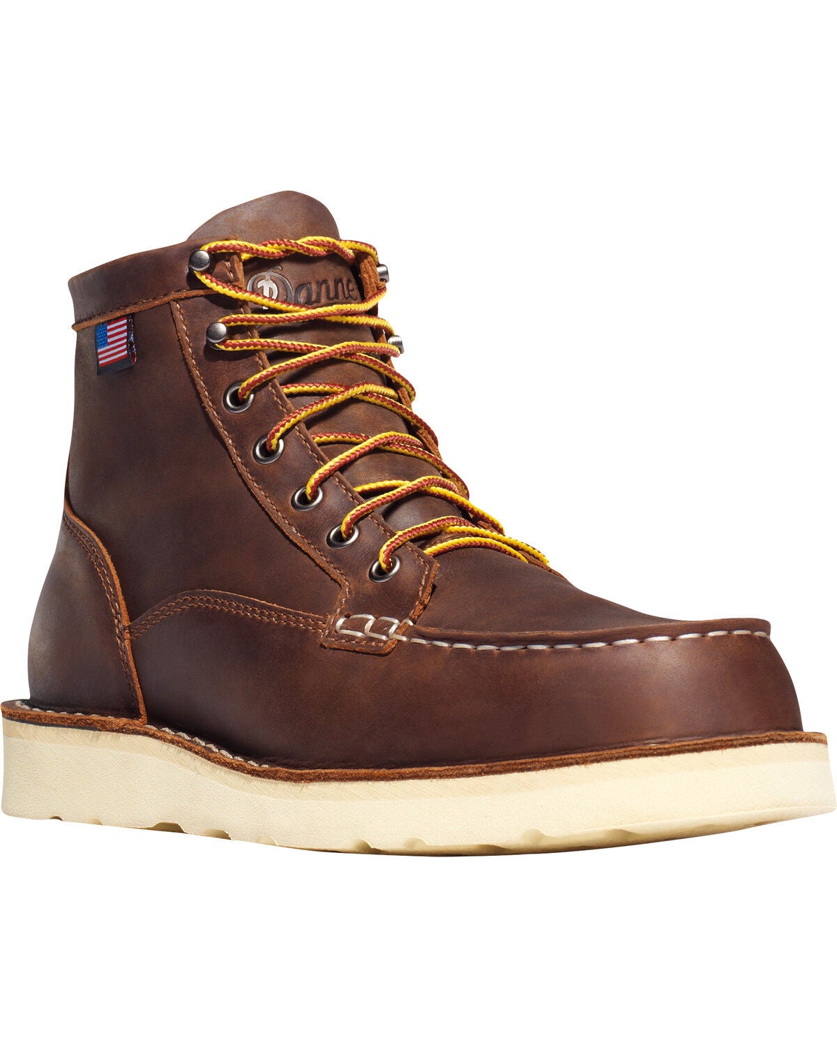 Danner Men's Bull Run Moc Toe 6" Work Boots - Soft Toe, Brown, hi-res