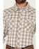 Image #3 - Wrangler 20X Men's Plaid Print Long Sleeve Snap Western Shirt, Sand, hi-res