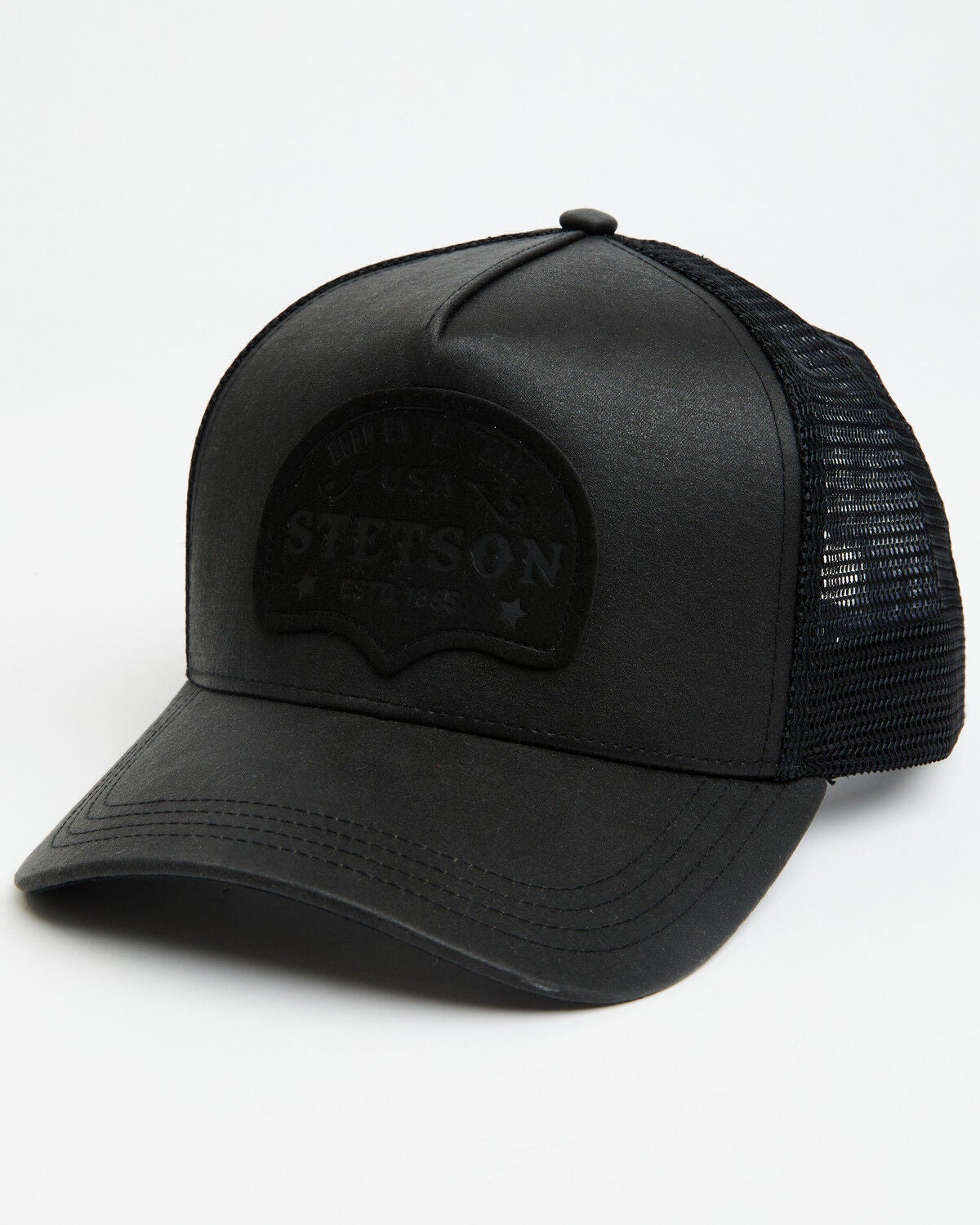 Stetson Men's Oiled Ball Cap, Black, hi-res