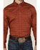 Image #3 - RANK 45® Men's Maputo Printed Long Sleeve Button-Down Performance Stretch Western Shirt , Dark Orange, hi-res