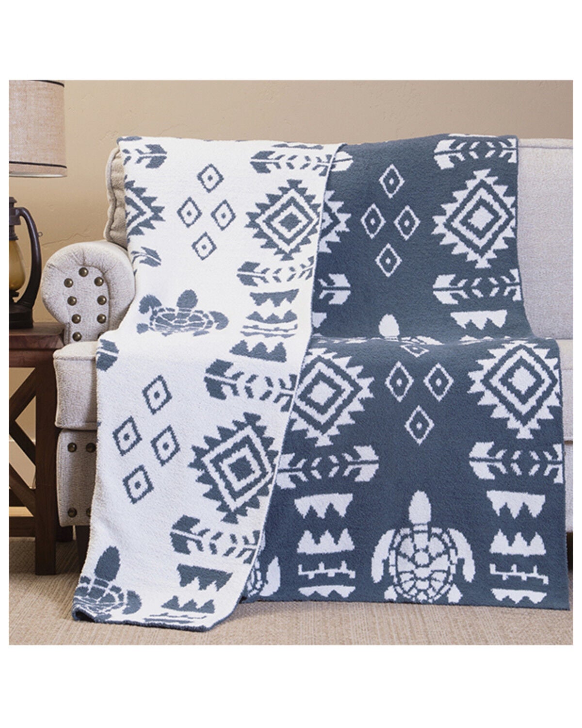 Carstens Home Pacific Blanket, Blue, hi-res
