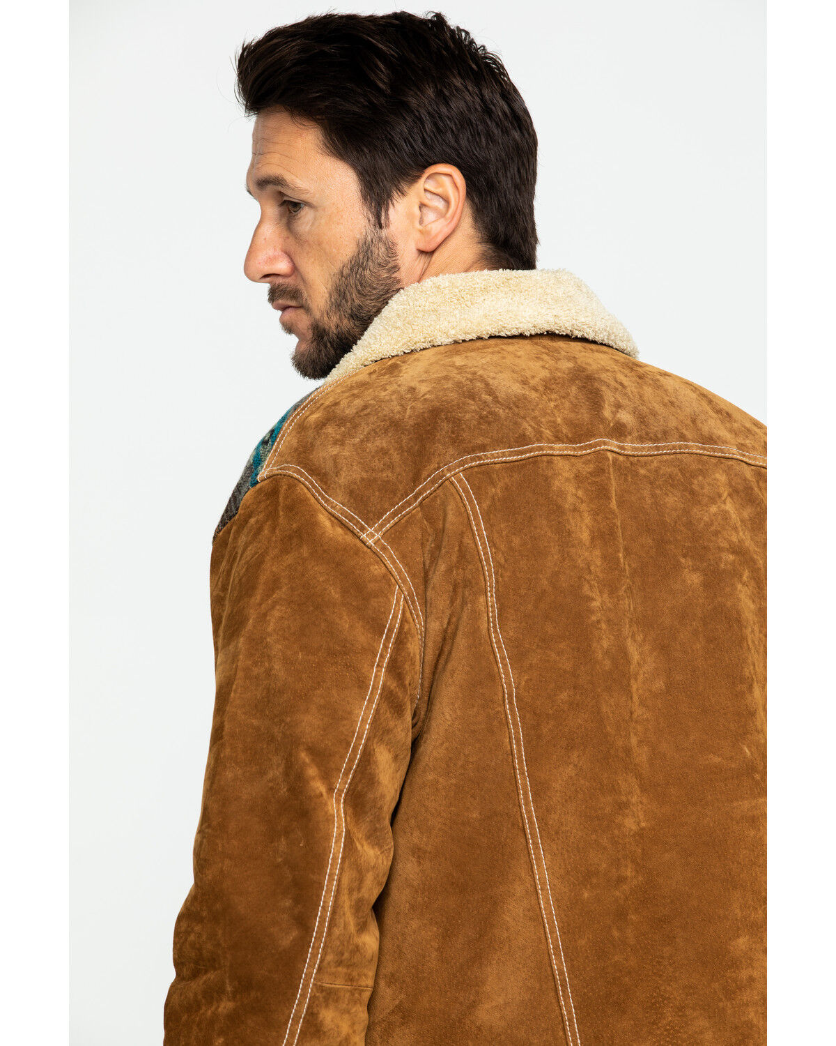 Jean jacket with brown fur Clearance