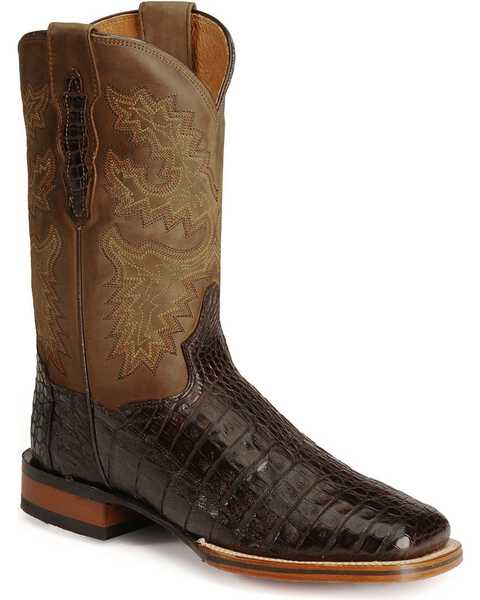 Image #1 - Dan Post Gel-Flex Cowboy Certified Caiman Stockman Boots, , hi-res